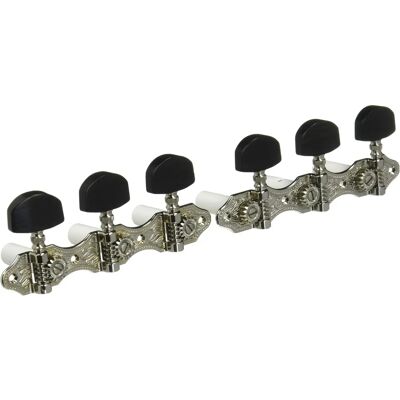 Schaller HNI 1-1 Baseplate 3 L Schwarz - Stimmgeräte für klassische Gitarre Schaller HNI 1-1 Baseplate 3 L Schwarz - Stimmgeräte für klassische Gitarre