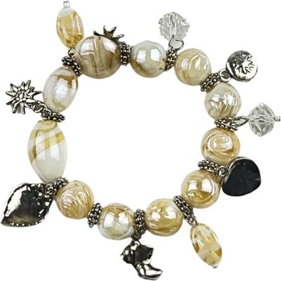 COLLEZIONE ALESSANDRO Resl Glas Beige - Armbänder COLLEZIONE ALESSANDRO Resl Glas Beige - Armbänder