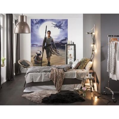 KOMAR Mural de Pared Star Wars Rey - 184x254 cm, 4 Paneles KOMAR Mural de Pared Star Wars Rey - 184x254 cm, 4 Paneles