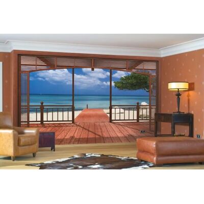KOMAR Parrot Paradise Brown - Wallpaper KOMAR Parrot Paradise Brown - Wallpaper