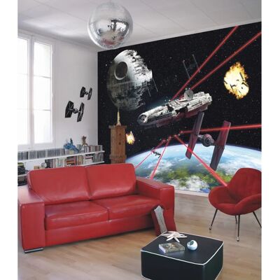 KOMAR Papier Peint Star Wars Millennium Falcon - 368x254 cm, 8 Panneaux KOMAR Papier Peint Star Wars Millennium Falcon - 368x254 cm, 8 Panneaux