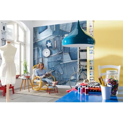 KOMAR Blau Jeans Fototapete - Wandbild KOMAR Blau Jeans Fototapete - Wandbild