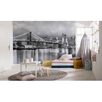 KOMAR Brooklyn B/W - 368x254cm Fototapete - Wandgestaltung KOMAR Brooklyn B/W - 368x254cm Fototapete - Wandgestaltung