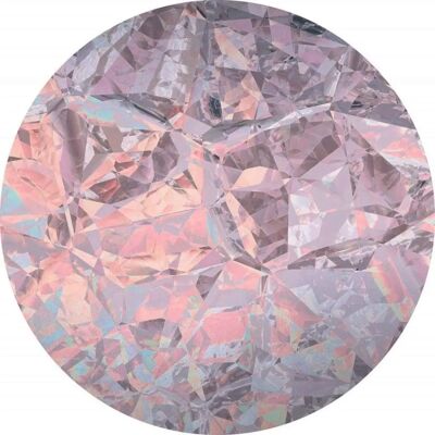 KOMAR Glossy Crystals Tapete - 125x125cm, rosa, silber, selbstklebend KOMAR Glossy Crystals Tapete - 125x125cm, rosa, silber, selbstklebend