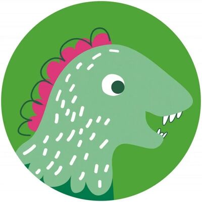 KOMAR Little Dino Tyranno Selbstklebende Vlies Tapete - Kinder Cartoon Dekor KOMAR Little Dino Tyranno Selbstklebende Vlies Tapete - Kinder Cartoon Dekor