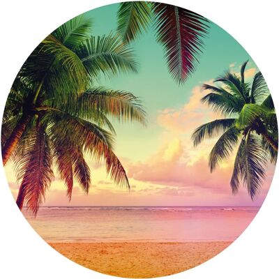 KOMAR Getaway Selbstklebende runde Tapete - 125x125cm - Wandbild KOMAR Getaway Selbstklebende runde Tapete - 125x125cm - Wandbild