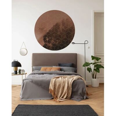 KOMAR New Morning Braune Selbstklebende Rundtapete 125x125cm KOMAR New Morning Braune Selbstklebende Rundtapete 125x125cm