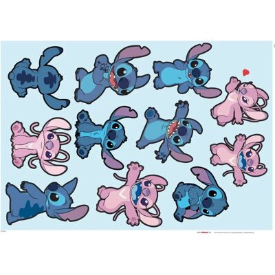 Disney Stitch 12er Sticker-Set - 50x70 cm Disney Stitch 12er Sticker-Set - 50x70 cm