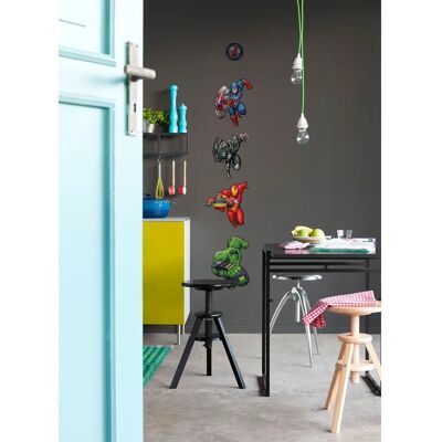 KOMAR Avengers Mech Strike Wandtattoo - Kinder-Comic, bunt KOMAR Avengers Mech Strike Wandtattoo - Kinder-Comic, bunt