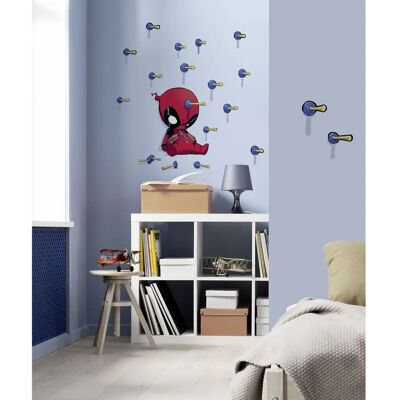 KOMAR Deadpool Wandtattoo - Bunt, 50x70cm, Kinder Comic KOMAR Deadpool Wandtattoo - Bunt, 50x70cm, Kinder Comic