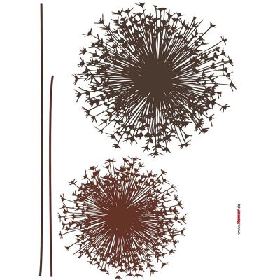 Adesivo Pusteblume KOMAR - 50x70 cm - Marrone - Sticker da Parete Adesivo Pusteblume KOMAR - 50x70 cm - Marrone - Sticker da Parete