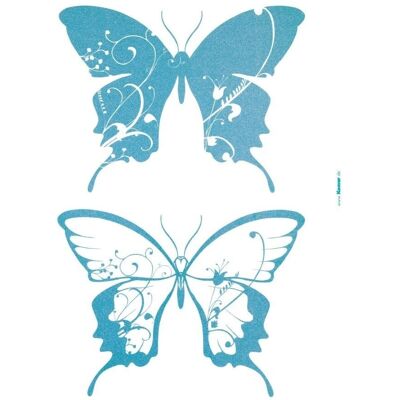 KOMAR Schmetterlinge Wandtattoo - 50x70 cm, selbstklebend, blau - Wanddeko KOMAR Schmetterlinge Wandtattoo - 50x70 cm, selbstklebend, blau - Wanddeko