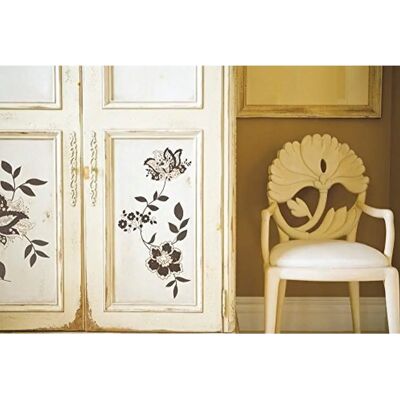 KOMAR Jackie Wandtattoo - 50x70cm - Braun - Blumenmotiv - Wanddeko KOMAR Jackie Wandtattoo - 50x70cm - Braun - Blumenmotiv - Wanddeko