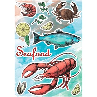 KOMAR - Seafood - 50x70 cm - Mehrfarbig - Wall decal KOMAR - Seafood - 50x70 cm - Mehrfarbig - Wall decal