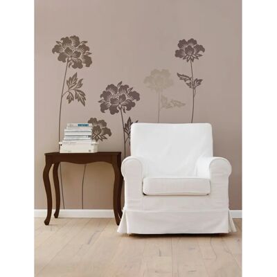Vinilo decorativo KOMAR - Flores, Gris, 100x70cm - Adhesivo de pared Vinilo decorativo KOMAR - Flores, Gris, 100x70cm - Adhesivo de pared