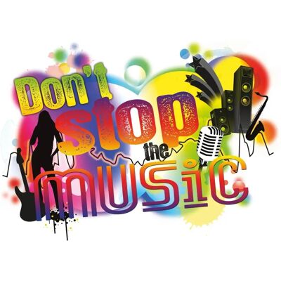 Komar Wandtattoo Don´t Stop the Music - Schrift, bunt, 100x70 cm Komar Wandtattoo Don´t Stop the Music - Schrift, bunt, 100x70 cm
