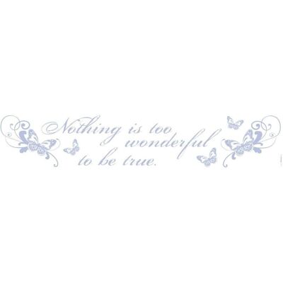 KOMAR Wörter Wandtattoo - Abziehbar, 14x70cm, Schmetterlinge Grau KOMAR Wörter Wandtattoo - Abziehbar, 14x70cm, Schmetterlinge Grau