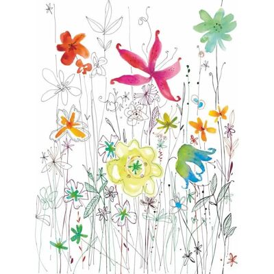 Komar Blaue Blumen Tapete 184x248cm - Tapete Komar Blaue Blumen Tapete 184x248cm - Tapete