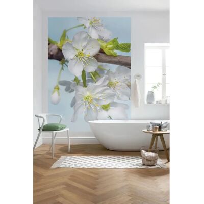 KOMAR Blossom Weiß Blau Vliestapete - 184x248 cm - Tapete KOMAR Blossom Weiß Blau Vliestapete - 184x248 cm - Tapete