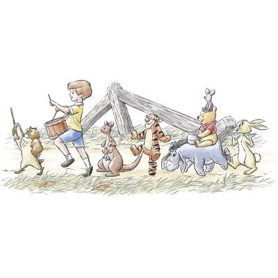 KOMAR Disney Winnie the Pooh Wandtapete - Bunte Vlies Tapete für Kinder KOMAR Disney Winnie the Pooh Wandtapete - Bunte Vlies Tapete für Kinder