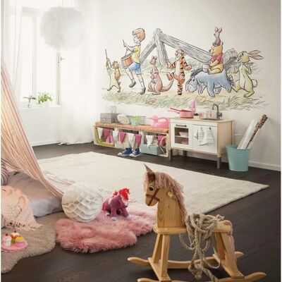 KOMAR Disney Winnie the Pooh Wandtapete - Bunte Vlies Tapete für Kinder KOMAR Disney Winnie the Pooh Wandtapete - Bunte Vlies Tapete für Kinder