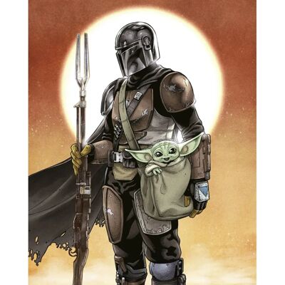 KOMAR Star Wars Mandalorian Grogu Vinyl Wandbild - Tapeten KOMAR Star Wars Mandalorian Grogu Vinyl Wandbild - Tapeten