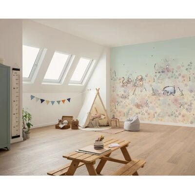 KOMAR Disney Winnie the Pooh Flowerfield Pastello - Carta da parati KOMAR Disney Winnie the Pooh Flowerfield Pastello - Carta da parati