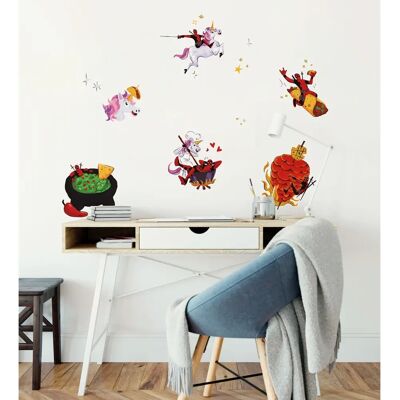 Set di Adesivi Murali Marvel Deadpool per Bambini - 70x50cm - Facile da Installare Set di Adesivi Murali Marvel Deadpool per Bambini - 70x50cm - Facile da Installare