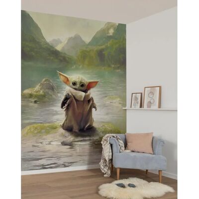 KOMAR Star Wars The Mandalorian Grogu Landschaft Wandbelag - Kinder KOMAR Star Wars The Mandalorian Grogu Landschaft Wandbelag - Kinder