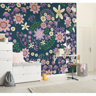 KOMAR Disney Minnie Mouse Gardening Club Blue Tapete - Tapeten KOMAR Disney Minnie Mouse Gardening Club Blue Tapete - Tapeten