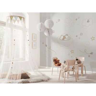 KOMAR Disney Winnie the Pooh Schlafender Bär Beigen Tapete - Tapeten KOMAR Disney Winnie the Pooh Schlafender Bär Beigen Tapete - Tapeten