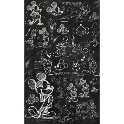KOMAR Mickey Chalkboard Tapete - Kinderzimmer Dekor KOMAR Mickey Chalkboard Tapete - Kinderzimmer Dekor