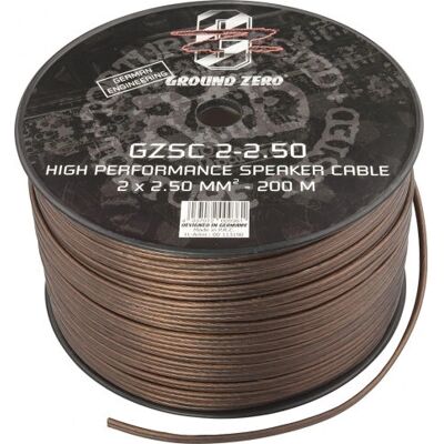 Ground Zero - GZSC 2-2.50X - 2x2.5mm² - Speakerkabel Ground Zero - GZSC 2-2.50X - 2x2.5mm² - Speakerkabel