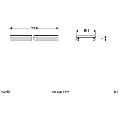 Couverture de Profil EVN Lichttechnik - 2000mm pour Profil LED en aluminium - Publicité Couverture de Profil EVN Lichttechnik - 2000mm pour Profil LED en aluminium - Publicité