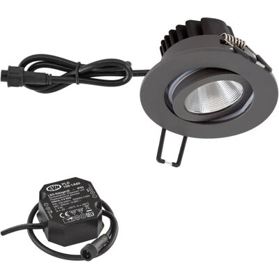 EVN Lichttechnik LED Einbauleuchte - 3000K - Anthrazit - 6W EVN Lichttechnik LED Einbauleuchte - 3000K - Anthrazit - 6W