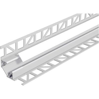 EVN Aluminium Fliesenprofil - 2m, Opale Abdeckung, 43x43mm - Lichtbefestigung EVN Aluminium Fliesenprofil - 2m, Opale Abdeckung, 43x43mm - Lichtbefestigung