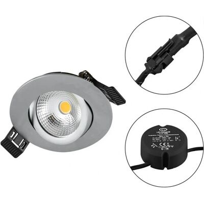 EVN LED Einbauleuchte - Chrom, 6W, Dimmbar, Modell S061502 EVN LED Einbauleuchte - Chrom, 6W, Dimmbar, Modell S061502