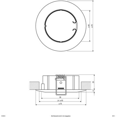 EVN Einbaustrahler - Zamak, 50W, IP20 EVN Einbaustrahler - Zamak, 50W, IP20