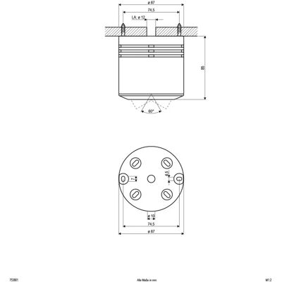 EVN 753 801 ws - HV AB-Leuchte - Lampe de plafond réglable - Publicité EVN 753 801 ws - HV AB-Leuchte - Lampe de plafond réglable - Publicité