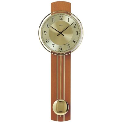 Horloge Murale AMS W7115/9 Or - Quartz Analogique 60x22cm - Publicité Horloge Murale AMS W7115/9 Or - Quartz Analogique 60x22cm - Publicité