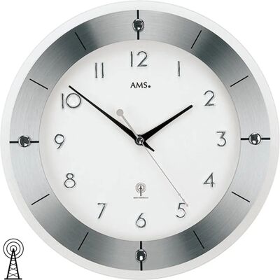 AMS F5848 Stříbrné Nástěnné Hodiny - Rádio řízené, 31cm AMS F5848 Stříbrné Nástěnné Hodiny - Rádio řízené, 31cm