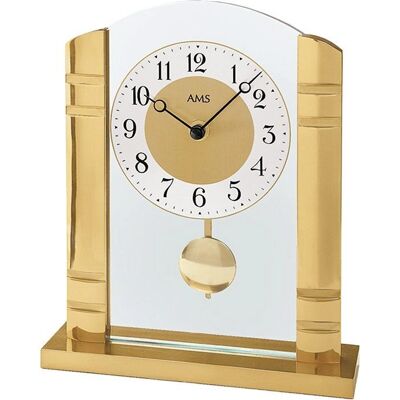 AMS Modell 1117 Gold Pendel Uhr - Tischuhr AMS Modell 1117 Gold Pendel Uhr - Tischuhr