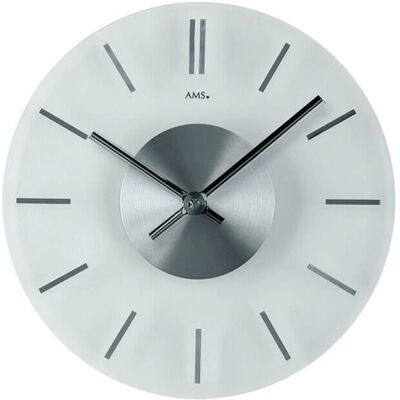 AMS W9318 Stříbrné Nástěnné Hodiny - Quartz, 30cm AMS W9318 Stříbrné Nástěnné Hodiny - Quartz, 30cm
