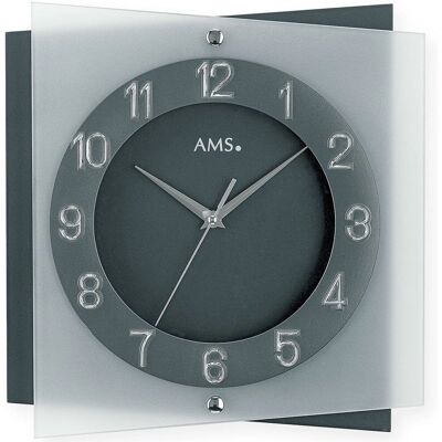 Horloge Murale AMS W9323 - Gris - Horloges Murales - Publicité Horloge Murale AMS W9323 - Gris - Horloges Murales - Publicité