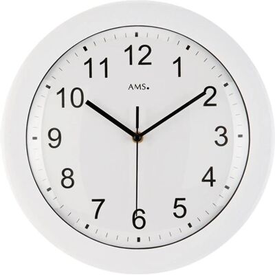 Horloge Murale AMS F5934 Blanc - Horloge Murale - Publicité Horloge Murale AMS F5934 Blanc - Horloge Murale - Publicité