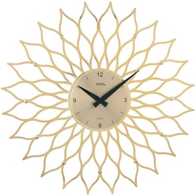 Ceas de Perete cu Quartz auriu AMS W9359 - Ceas de Perete Ceas de Perete cu Quartz auriu AMS W9359 - Ceas de Perete