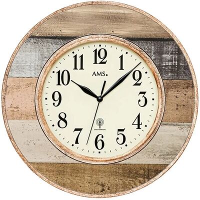 AMS F5975 Funkwanduhr - Braun - Ø 35cm AMS F5975 Funkwanduhr - Braun - Ø 35cm