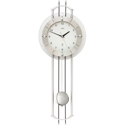 AMS F5248 Silber Pendeluhr - Funkuhr AMS F5248 Silber Pendeluhr - Funkuhr