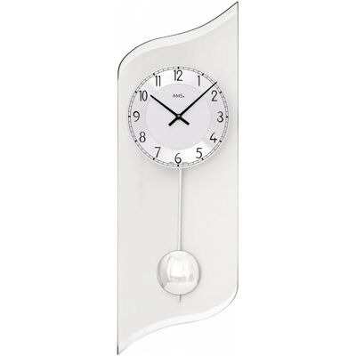 Pendeluhr AMS 7436 - Quarz, Transparent, 55x19x4cm Pendeluhr AMS 7436 - Quarz, Transparent, 55x19x4cm