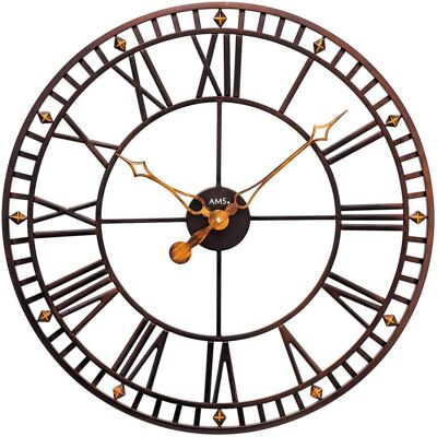 Horloge Murale AMS W9537 - Cadran Romain, Métal, 60cm - Publicité Horloge Murale AMS W9537 - Cadran Romain, Métal, 60cm - Publicité